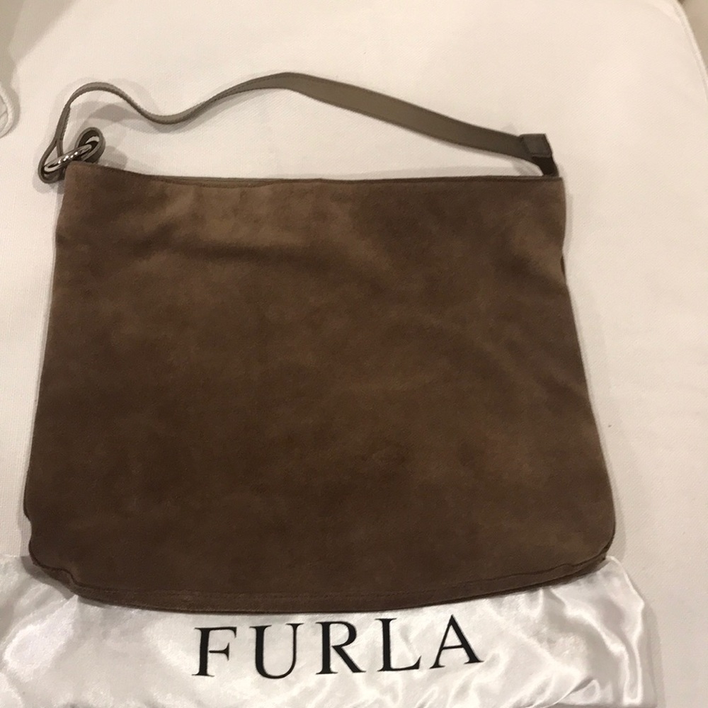 Excellent condition Furla suede hobo